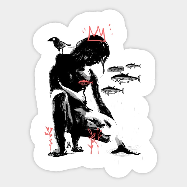 King of crows Sticker by Le Cerf Noir